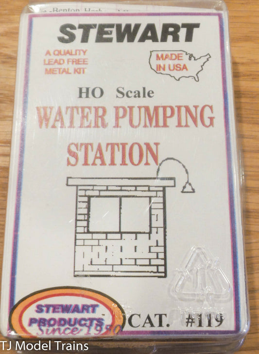 Stewart HO Scale #119 Water Pumping Station - 1-1/4 x 1-3/4 x 2" 3.1 x 4.3 x 5cm