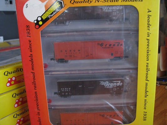 Roundhouse N Scale #89469 D&RGW Modern Freight Cars (4 pack)