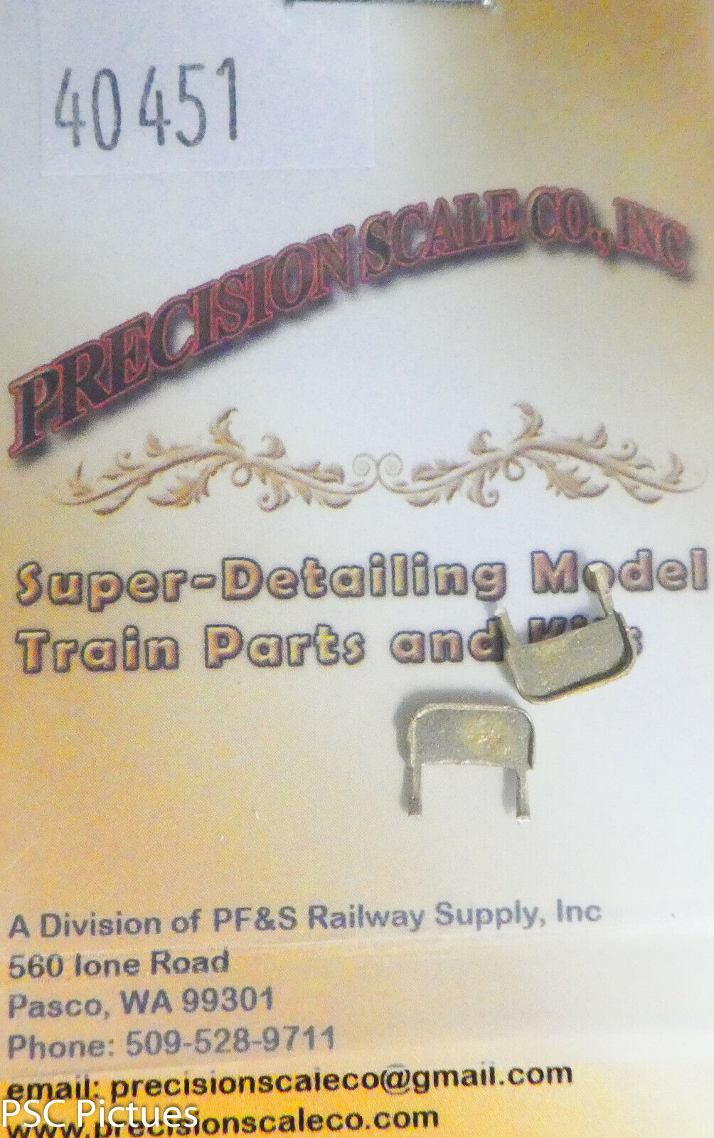 Precision Scale O #40451 Self for Backhead Oil Can (Brass Castings)