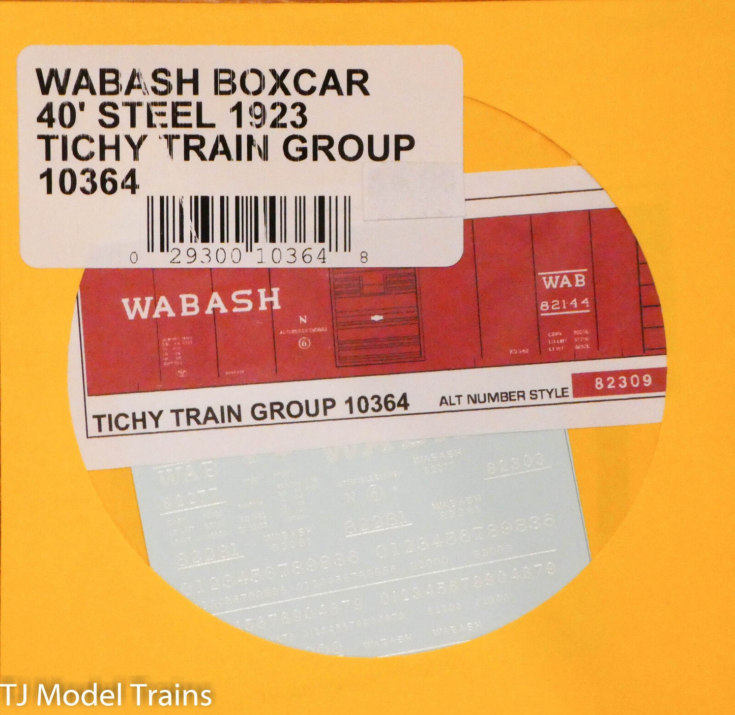 Tichy Train Group HO #10364 Wabash 40' Steel Boxcar (1923) (Decal)