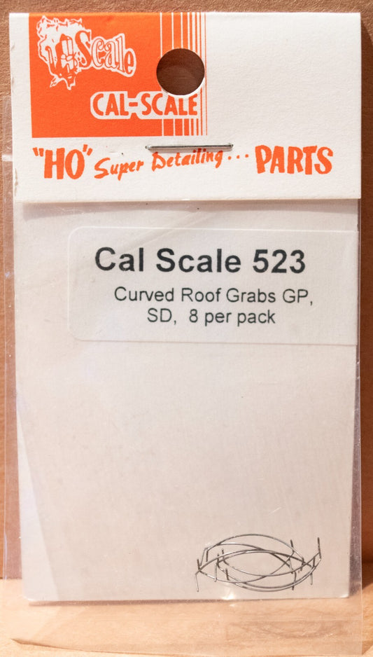 Cal-Scale #523 Curved Roof Grabs pkg(8) -- For EMD GP & SD Diesels