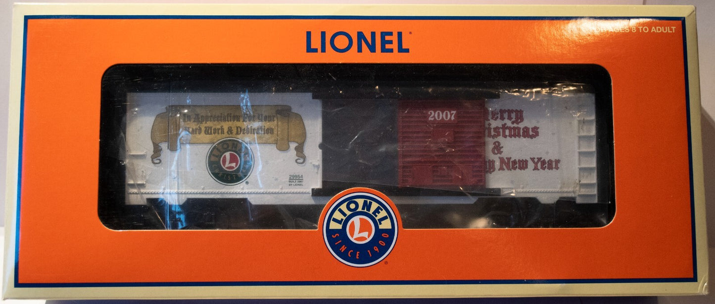 Lionel O Scale  #6-29954 2007 Dealer's Christmas Boxcar