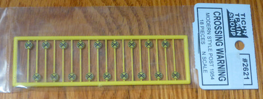 Tichy Train Group #2621 (N Scale)Modern Grade Crossing Advance Warning Signs --