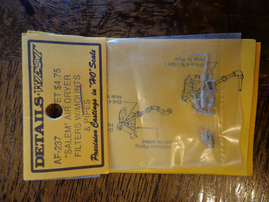 Details West HO #237 "Salem" Air Dryer Filters w/Mounts & Pipes (Light Cast)