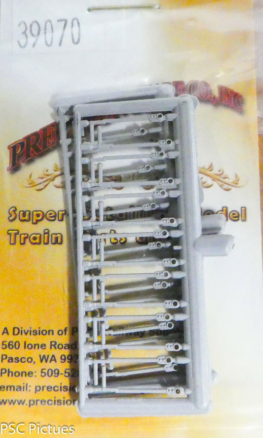 Precision Scale HO #39070 Handrail Stanchions, for: GP-35 Loco (Plastic) 28pcs