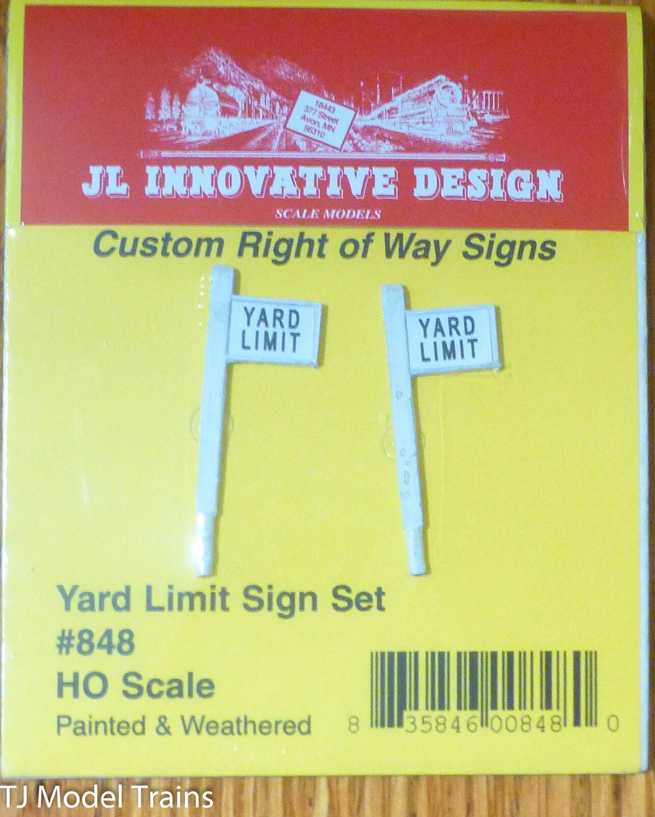 JL Innovative Design #848 Custom Railroad Right-of-Way Signs -- Yard Limit