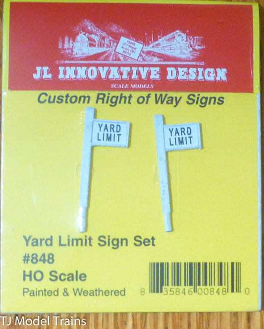 JL Innovative Design #848 Custom Railroad Right-of-Way Signs -- Yard Limit