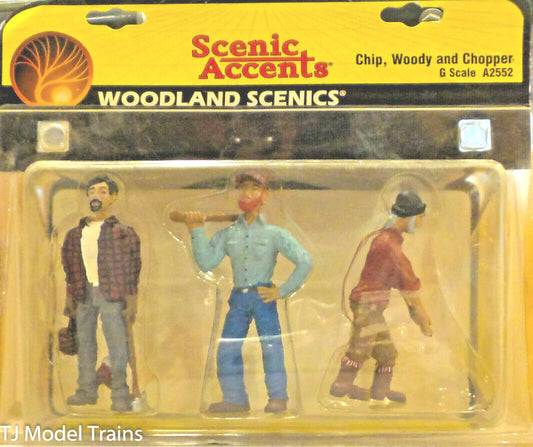 Woodland Scenics G-Scale #2552 Chip, Woody, & Chopper (Hand Painted)