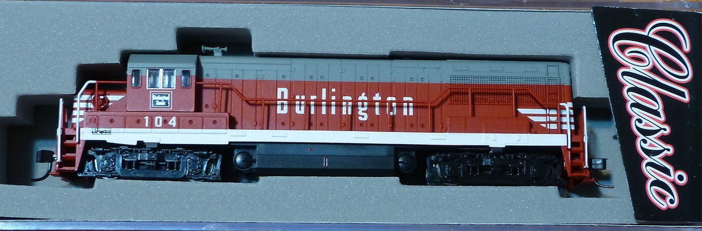 Atlas N #44796 Diesel U25B Phase 2B Powered w/Lenz Decoder -- Chicago, Burlingto