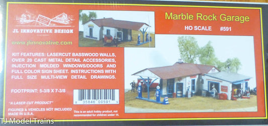 JL Innovative Design #591 Marble Rock Garage -- Kit - 5-3/8 x 7-3/8" 13.7 x 18.7