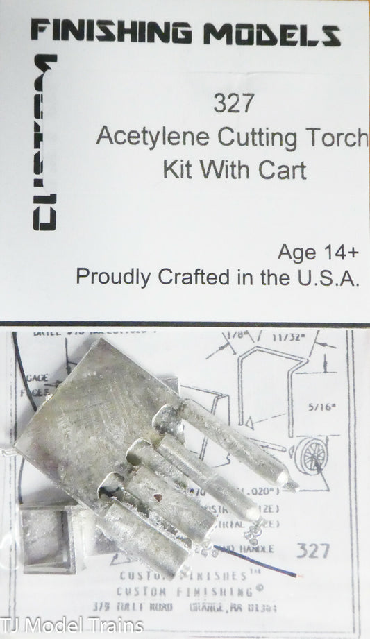 Custom Finishing Models HO #327 Acetylene Cutting Torch w/Cart (White Metal Kit)