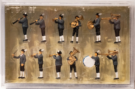 Preiser HO# 10250 Band -- Bavarian pkg(12)