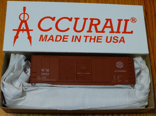 Accurail HO #3627.1 Western Maryland 40' Double Door Steel Box (Rd #30057)