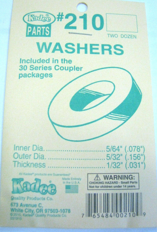Kadee HO #210 Washers (See below for details)