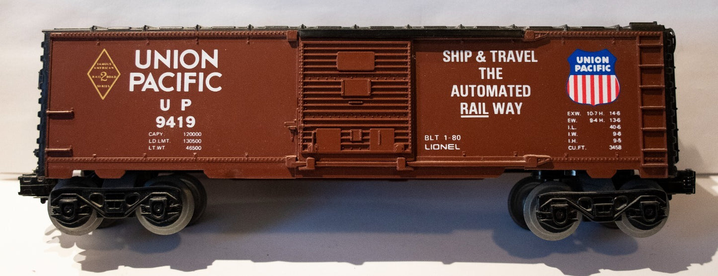 Lionel O Scale  #6-9419 Union Pacific Boxcar