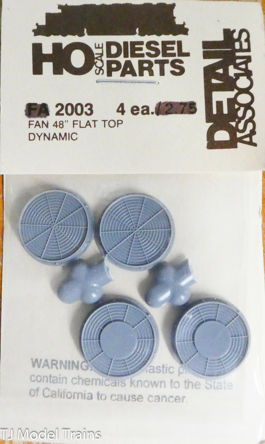 Detail Associates #2003 Fan Housing 48" Flat Top Dynamic (Plastic)