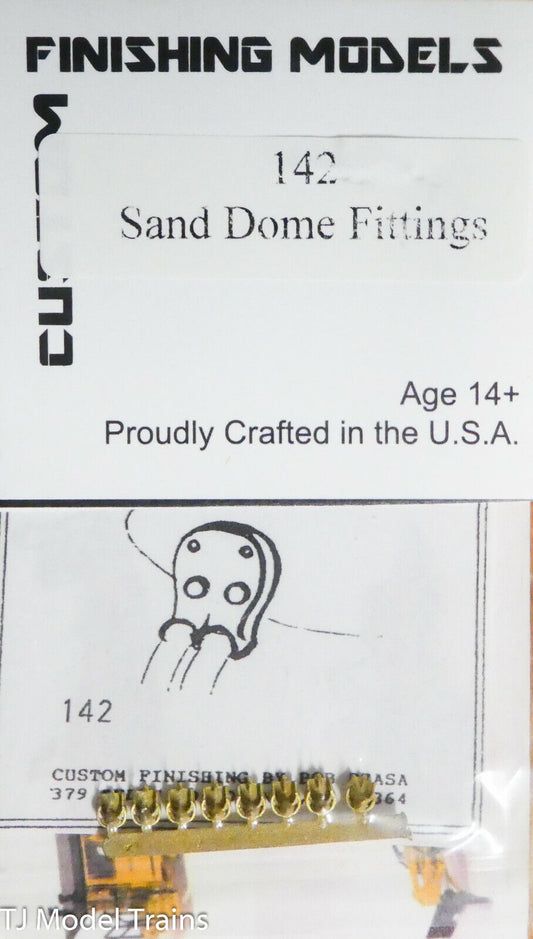 Custom Finishing Models HO #142 Sand Dome Fittings (Brass Castings)