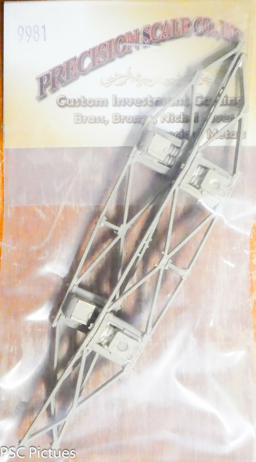 Precision Scale #9981 (Large Scale) Sideframes, Side Dump Ore Car, 1/2" Scale