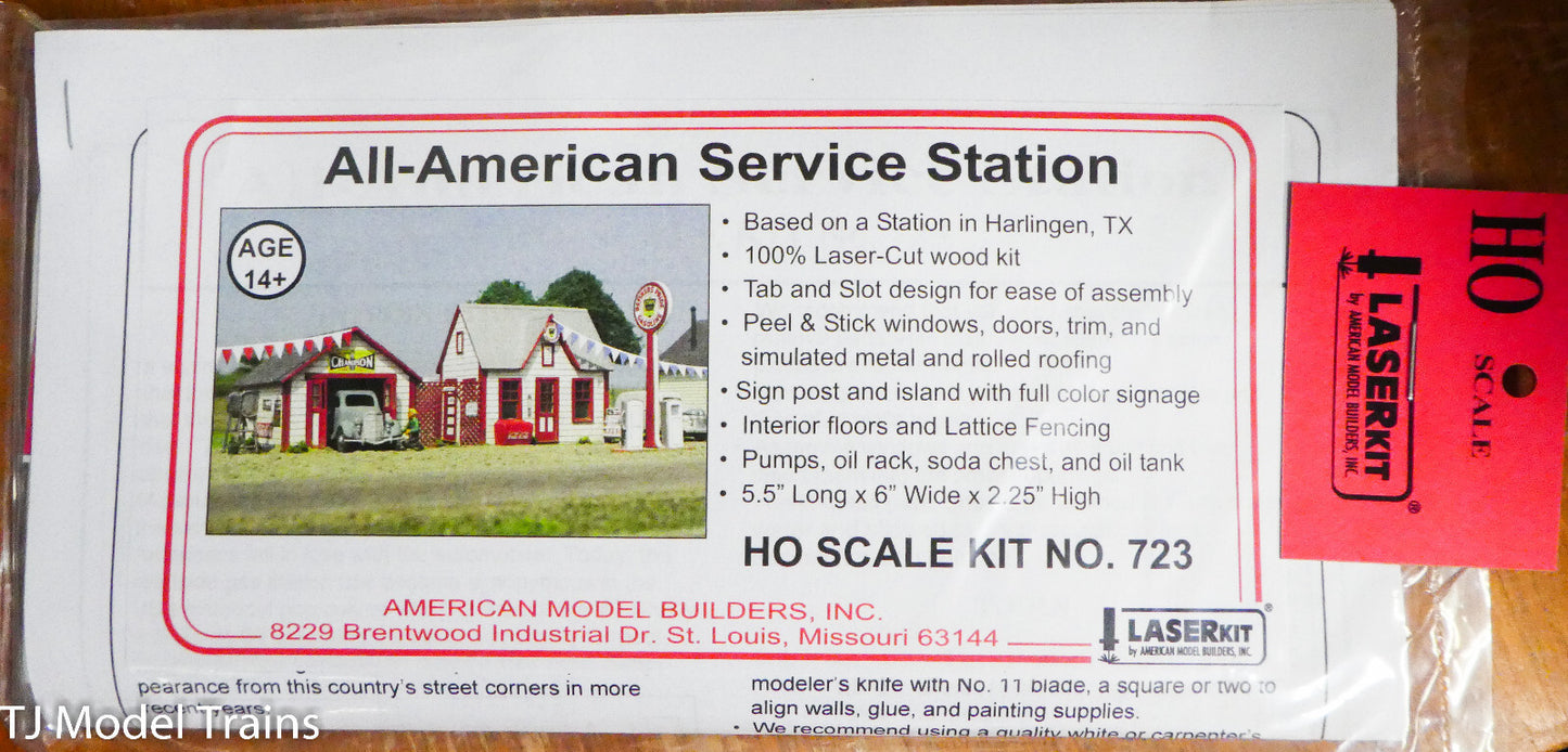 American Model Builders, Inc HO #723 All-American Service Station(Laser Cut Kit)