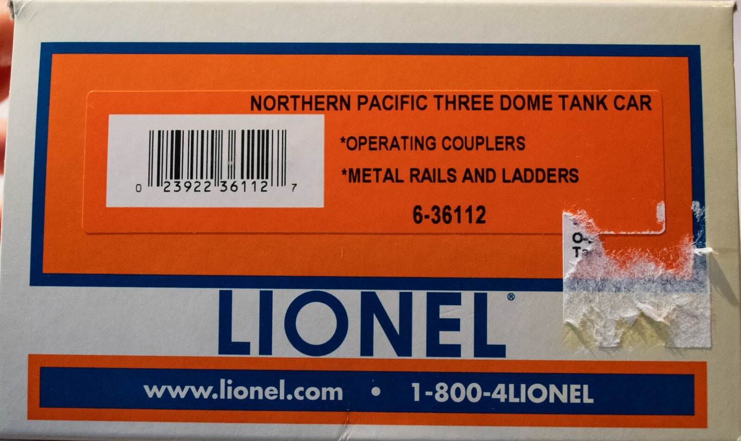 Lionel O Scale  #6-36112 NORTHERN PACIFIC THREE-DOME TANK CAR