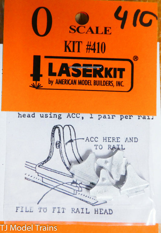 American Model Builders, Inc O #410 Wheelstops -- Pkg (1 Pair) Light Cast Metal