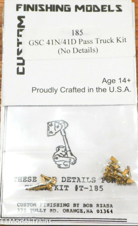 Custom Finishing Models HO #185 GSC 41N/41D Pass. Truck Kit (Brass Castings)