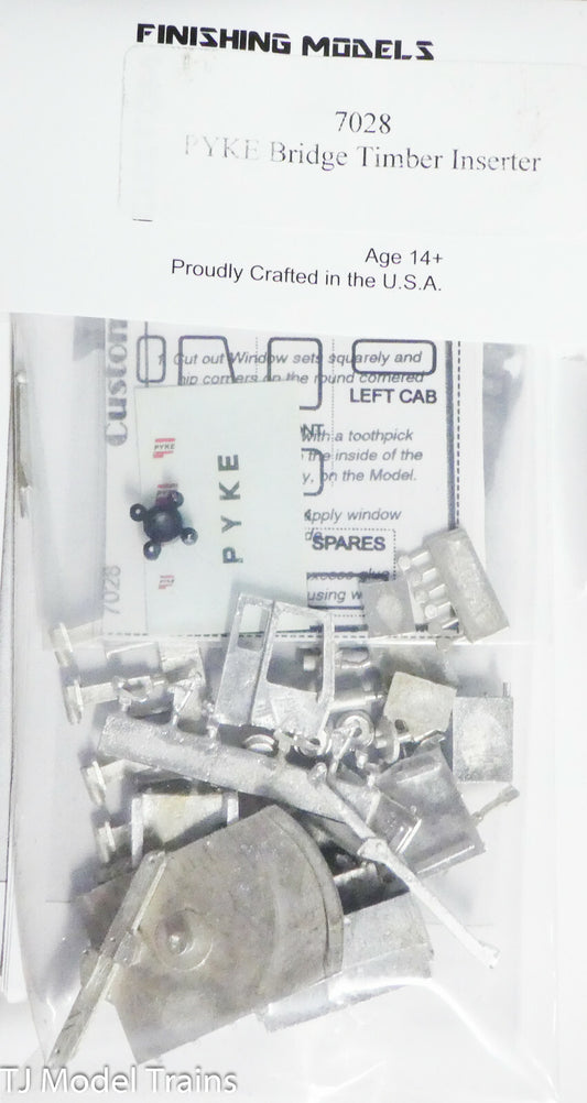Custom Finishing Models HO #7028 Pyke Bridge Timber Inserter (White Metal Kit)