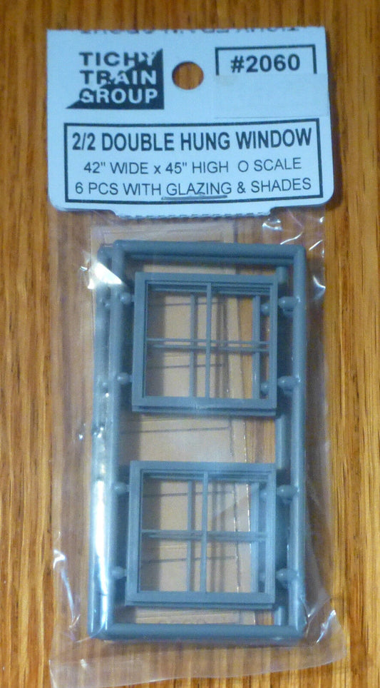 Tichy Train Group #2060 (O Scale) 2/2 Dbl Hung Windows (Plastic Parts)