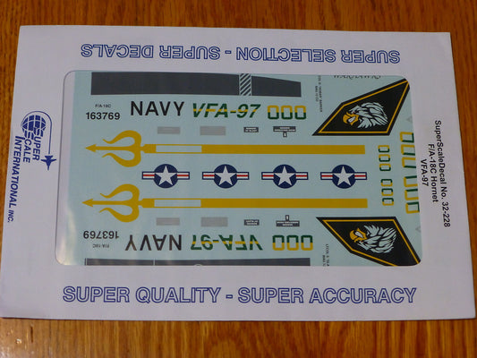 Microscale Decal 1:32 Scale #MS32-228 F/A-18C Hornet: VF A-97