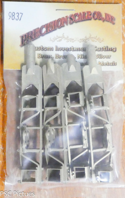 Precision Scale #9837 (1/2" Scale) Sideframes, Archbar Truck, D&RGW 3'7" WB