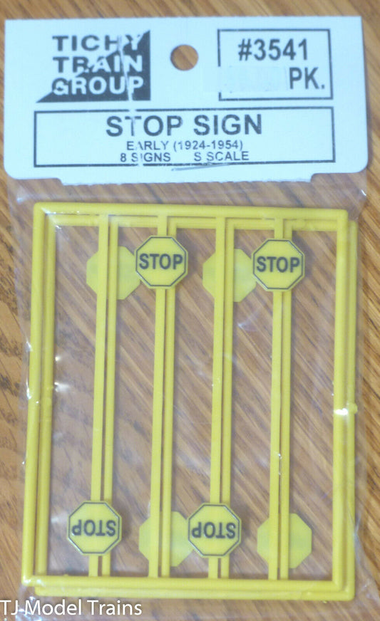 Tichy Train Group #3541 (S Scale) Early 1924-1954 (Yellow Stop Signs)