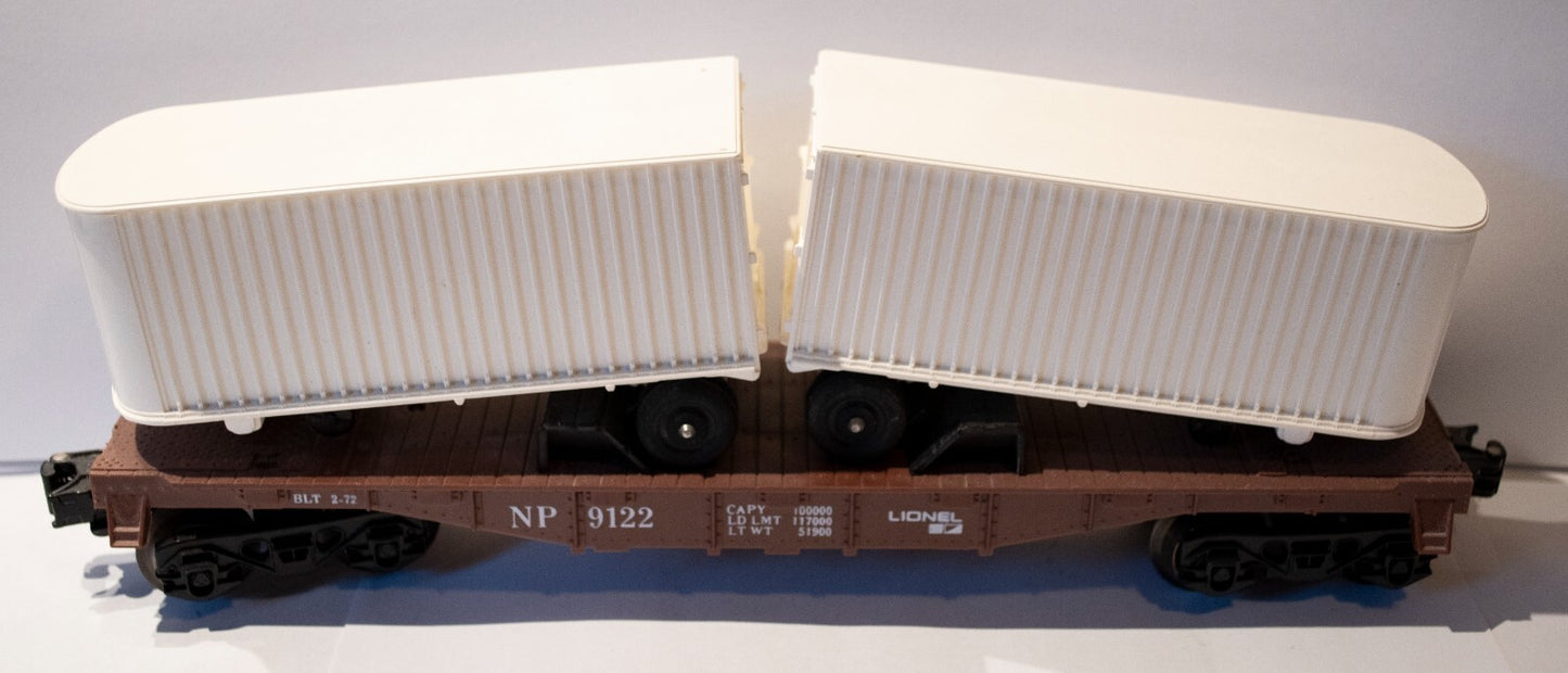 Lionel O Scale  #6-9122 NP Flat Car with Vans