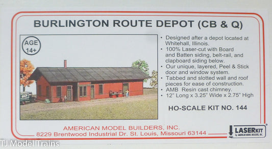 American Model Builders, Inc HO #144 Burlington Route Depot (CB&Q) Laser Kit