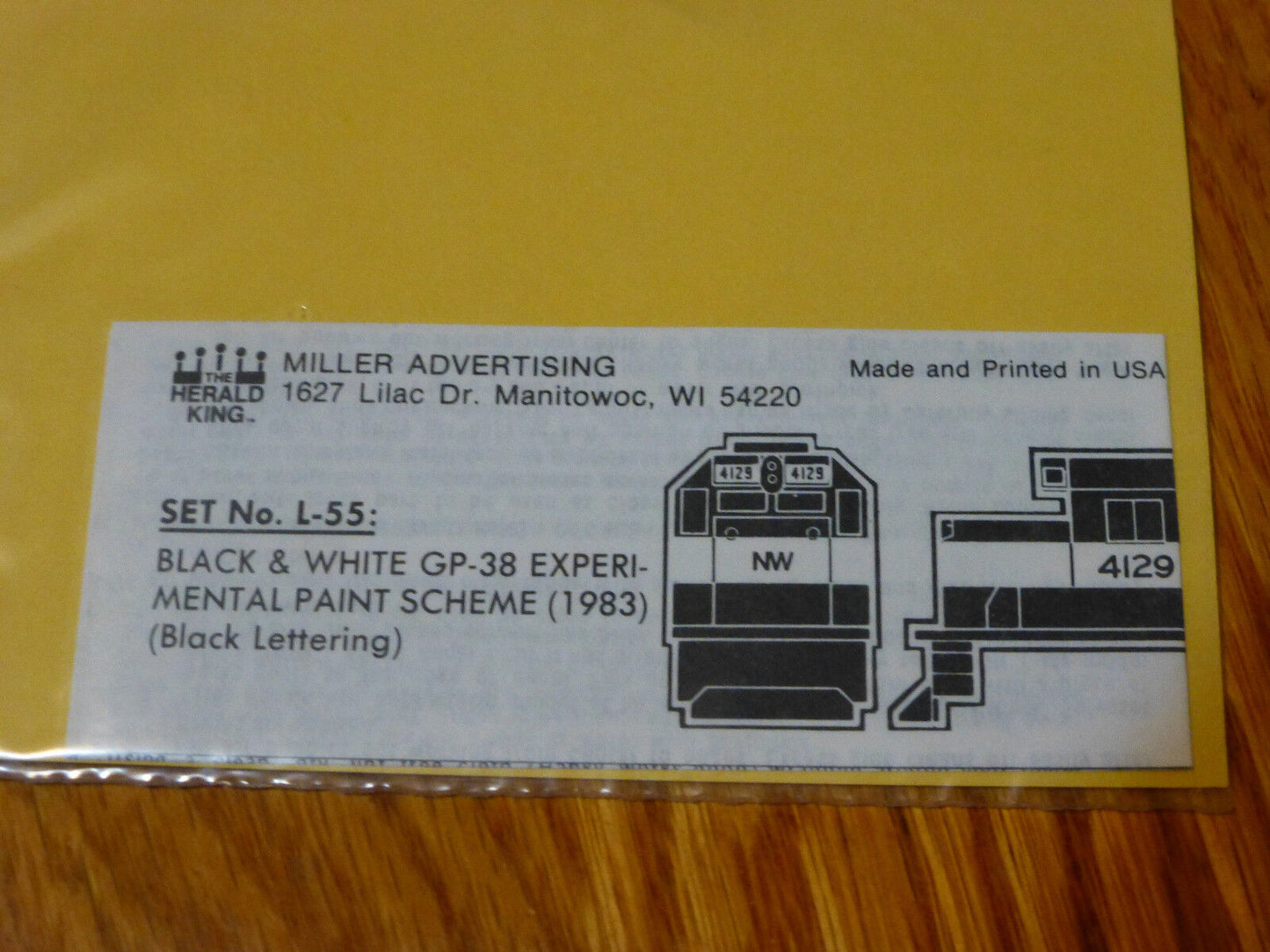 Herald King Decal #L-55 Norfolk & Western Experimental