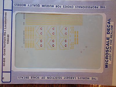 Microscale Decal N  #60-808 Great Northern RS-1 Locomotives (1944-60)-Diesel - R