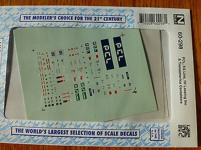 Microscale Decal N  #60-298 Asst Trailers-"Container - 40' - PCL, KS Line, IW Le