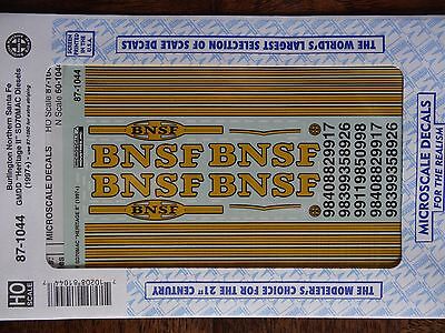 Microscale Decal HO  #87-1044 BNSF Diesel - SD70MAC - Heritage II