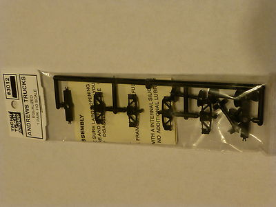 Tichy Train Group #3012 HO Freight Car Trucks Kit-Andrews (Delrin, black) 1 Pair