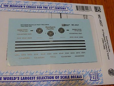 Microscale Decal HO  #MC-4027 SP Trailer - 25' - Tractor Dates:1950-59