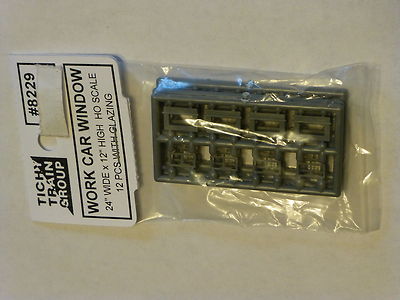 Tichy Train Group #8229 HO Work Car Window -- Unpainted pkg(12)