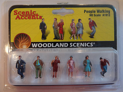 Woodland Scenics HO #1913  -  People Walking (DISCONTINUED)