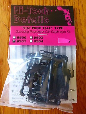 Hi-Tech Details HO #9501  Bat Wing Tall Diaphragms 1 Pair -- Black