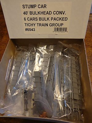 Tichy Train Group #6043 HO Stump Car (Plastic Kit) 6-Pack -- Undecorated