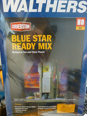 Walthers Cornerstone HO #3086 Blue Star Ready Mix -- Kit -  NEW Release