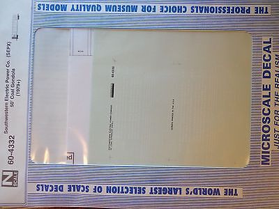 Microscale Decal N  #60-4332 SEPX Gondola - Coal - 50' Dates:1979+