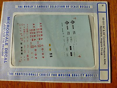 Microscale Decal N  #60-331 Asst Freight-"Hopper - Center Flow - 4 Bay - 55' Aur