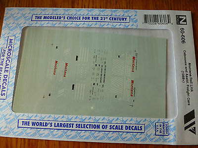 Microscale Decal N  #60-606 Montana Rail Link (MRL)-Caboose, Remote Control Cabo