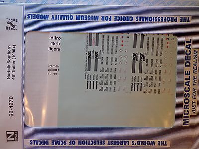 Microscale Decal N  #60-4270 NS Trailer - 48'1996+