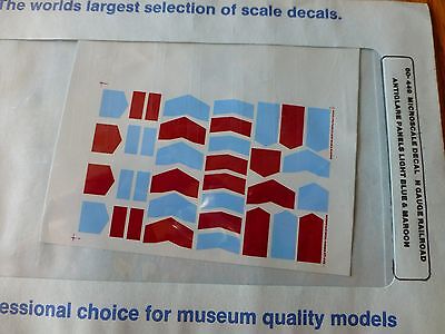 Microscale Decal N  #60-449 Light Blue & Maroon Anti-Glare Panels