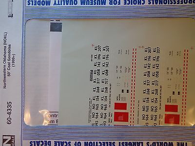 Microscale Decal N  #60-4335 NOKL Gondola - Coal - 50' Dates:1999+